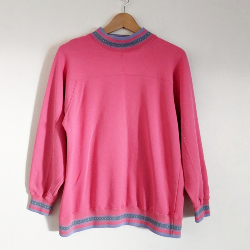 VTG CHEETAH Pink Grandma Pullover Sweatshirt Vintage 90s
